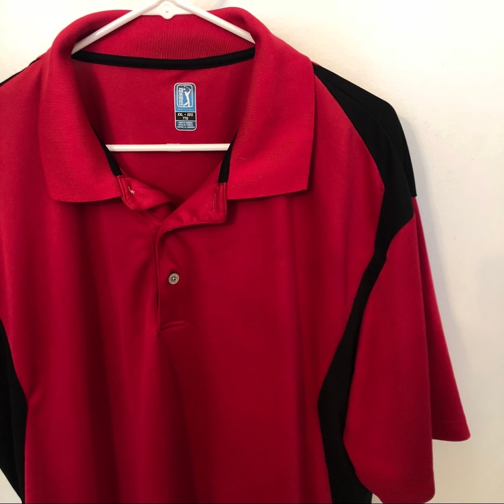 PGA Tour golf polo shirt size XXL cranberry color